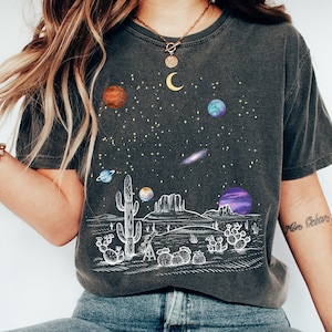 Comfort Colors® Celestial Shirt, Moon T Shirt, Star Galaxy TShirt, Mystical Moon Phase Shirt, Astrology Astronomy Tee, Moon Graphic T-Shirt