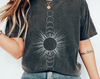 Comfort Colors® Total Solar Eclipse Shirt, Celestial Shirt, Astronomy Sun Shirts, Astrology T Shirt, April 8th 2024 Shirt, Path Of Totality