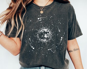 Comfort Colors® Total Solar Eclipse Shirt, Celestial Shirt, Astronomy Sun Shirts, Astrology T Shirt, April 8th 2024 Shirt, Path Of Totality