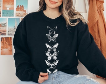 Butterfly Sweatshirt, Entomology Sweater, Monarch Pullover, Insect Sweatshirt, Insect Lover, Granola Girl Sweatshirt, Bohemian Boho Sweater