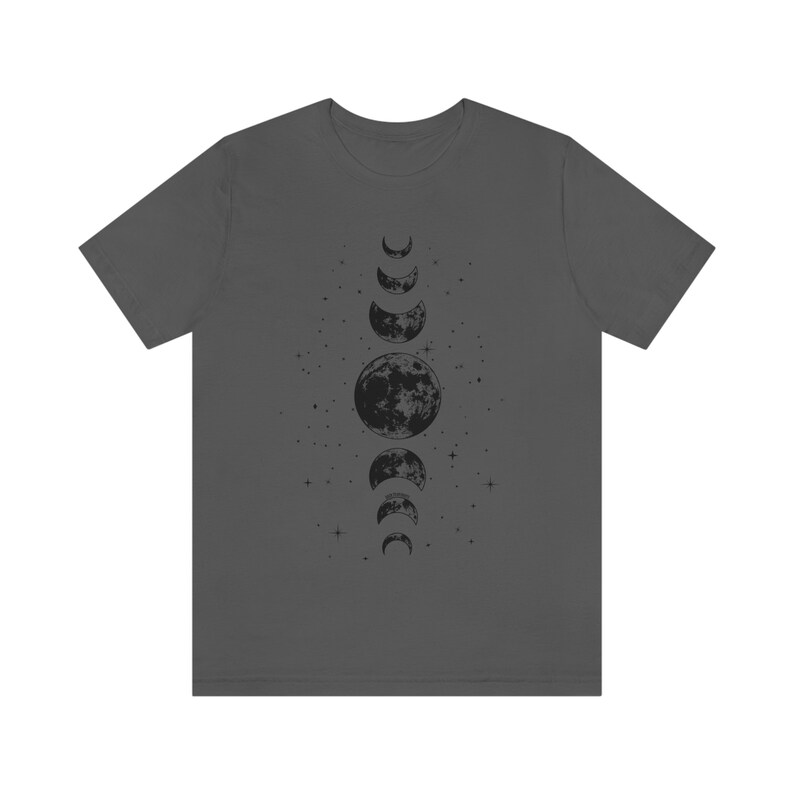 Camisa de fases lunares, camiseta de fase lunar mística, camiseta celestial, camiseta de luna, camiseta de astrología astronómica, ropa de luna mística, idea de regalo Asphalt