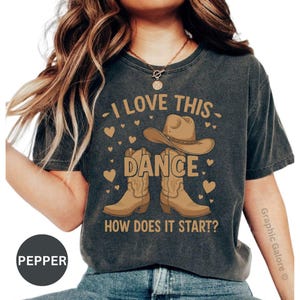 Funny Line Dancer Shirt, Country Cowboy Dance Tee, How Does This Dance Start, Line Dancing Gift, Humor Country Music Tee, Gift For Country