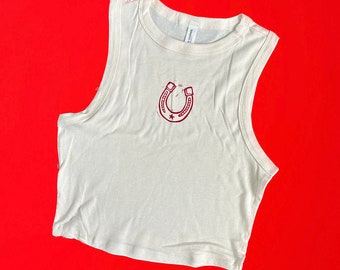 horseshoe printed tank