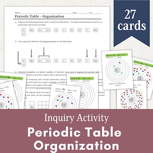 Periodic Table Organization and Trends | Inquiry Simulation Activity | Middle and High School Lesson
