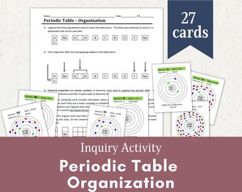 Periodic Table Organization and Trends | Inquiry Simulation Activity | Middle and High School Lesson