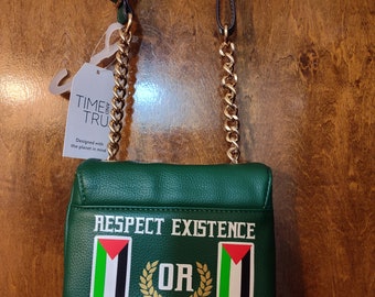 Free Palestine Respect Existence Or Expect Resistance Watermelon Purse