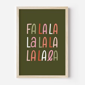 Fa La La La La Wandkunst, Weihnachten Druckbare Wandkunst, Weihnachten Wandkunst, Weihnachten Wandkunst, Weihnachten Wandkunst, DIGITALER DOWNLOAD