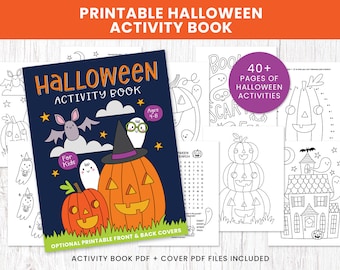 Printable Halloween Activities for Kids, Halloween Activity Book Kids Ages 4-8, Halloween Activity Pages, Cute Halloween Printable PDF