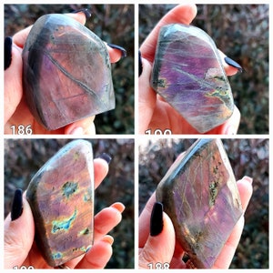 Rainbow Sunset Labradorite / High Flash Silver Labradorite Palm Stones / Pink Labradorite / Orange Labradorite / Worry Stones/ Free Forms