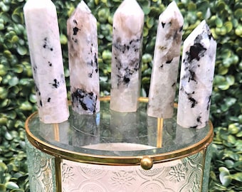 Rainbow Moonstone Tower for Intuition & New Beginnings | Protective Healing Crystal | Divine Feminine Energy Stone