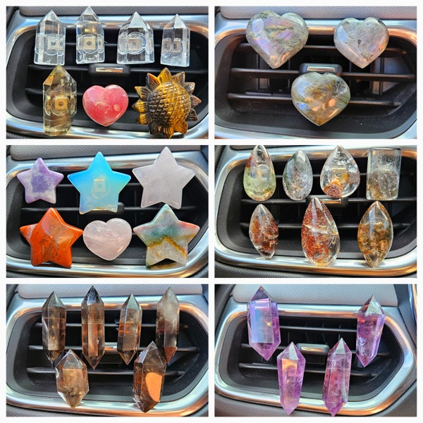 Crystal car vent clips, crystal accessories, car accessories (Horizontal clips, vertical by request) PLEASE READ DESCRIPTION