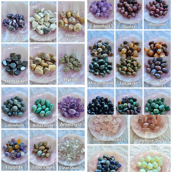 Tumbled Stones / Sold Individually / Pick Your Own Authentic Polished Rocks Tumbled Crystals