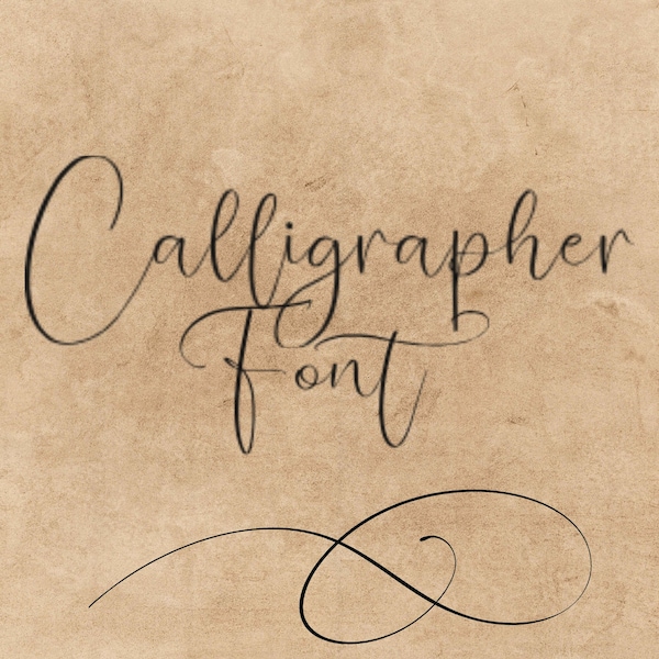 Elegant Calligrapher font, Digital download, Handwritten font, Beautifull calligraphy for wedding, Feminine font, Cricut, Hand Lettering