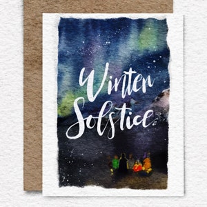 Printable Winter Solstice Card, Instant Download, Happy Solstice, Greeting Card, Digital Solstice Card
