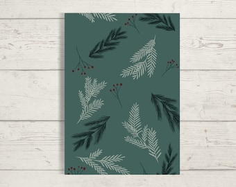 Holiday greeting card, without text, with envelope