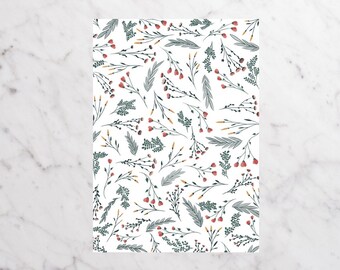 Greeting card tapestry flowers, without text, with envelope