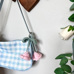 Lily of the valley crochet loop charm/headphone charm