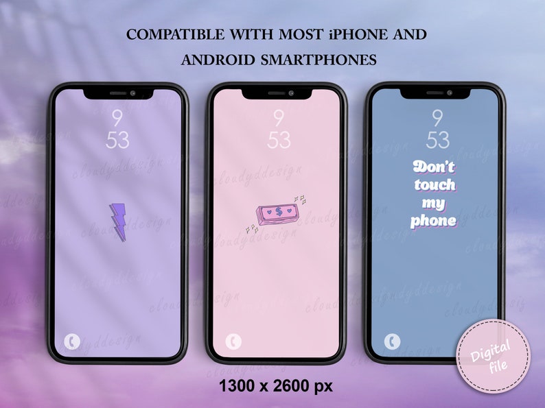 Cute Wallpapers Digital Download Phone Background - Etsy