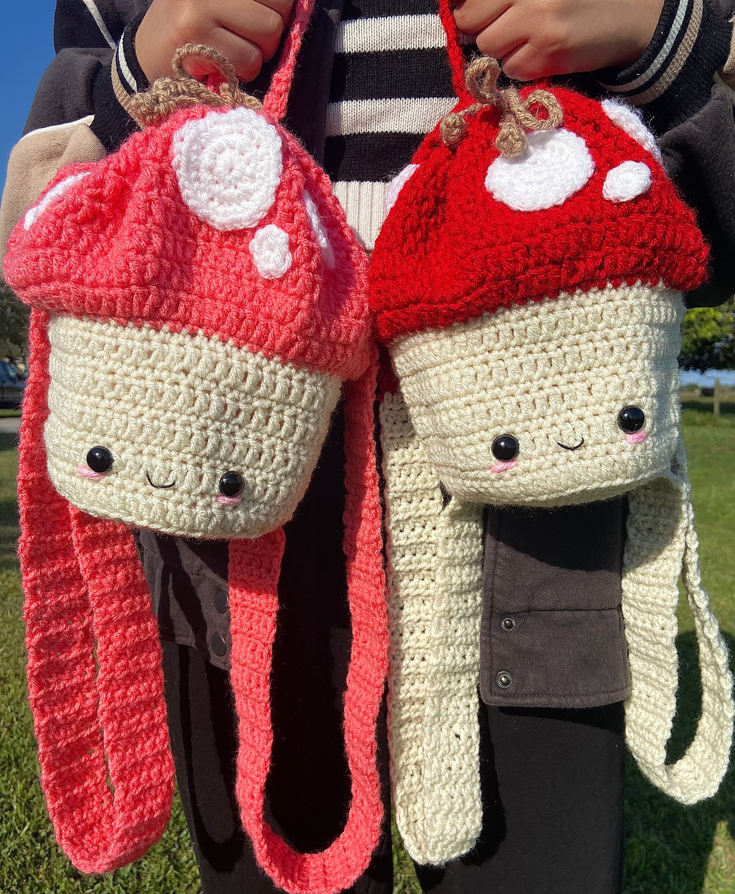 Crochet mushroom purse hotsell