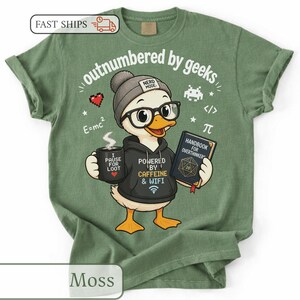 Comfort Colors Geek Gamer Shirt, Outnumbered By Geeks Tee, Funny Nerd Outfit, Retro Tabletop Rpg Top, Programmer Coder Gift