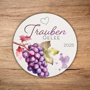 12 high-quality "grape jelly labels", round