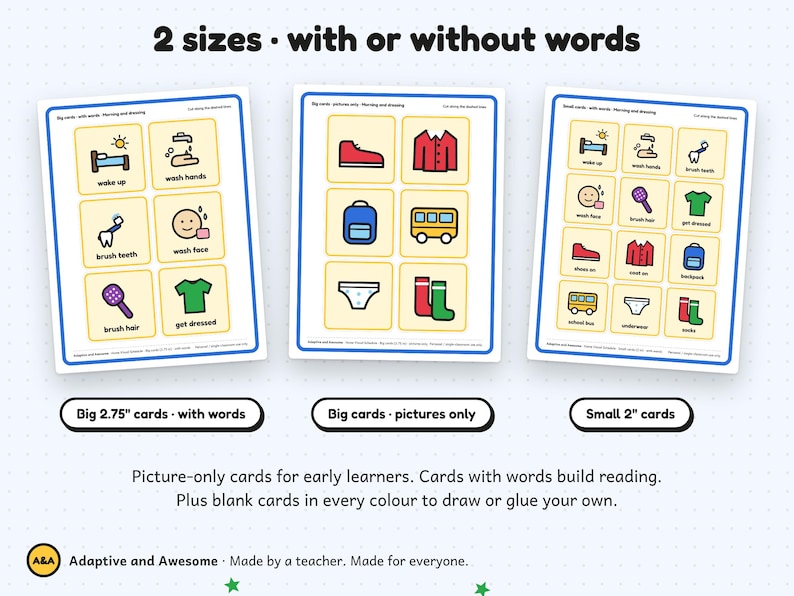 Visual Schedule for Kids, Home Routine Cards, Potty Training, Autism ...