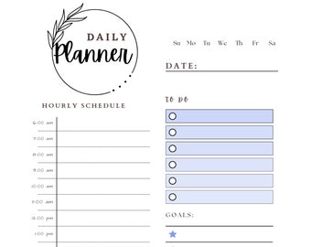 Daily Planner Pastel Blue