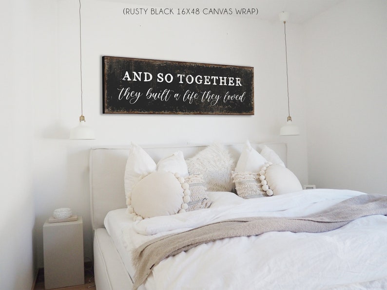 Rustic Above Bed Decor for Master Bedroom Wall Decor for Over - Etsy