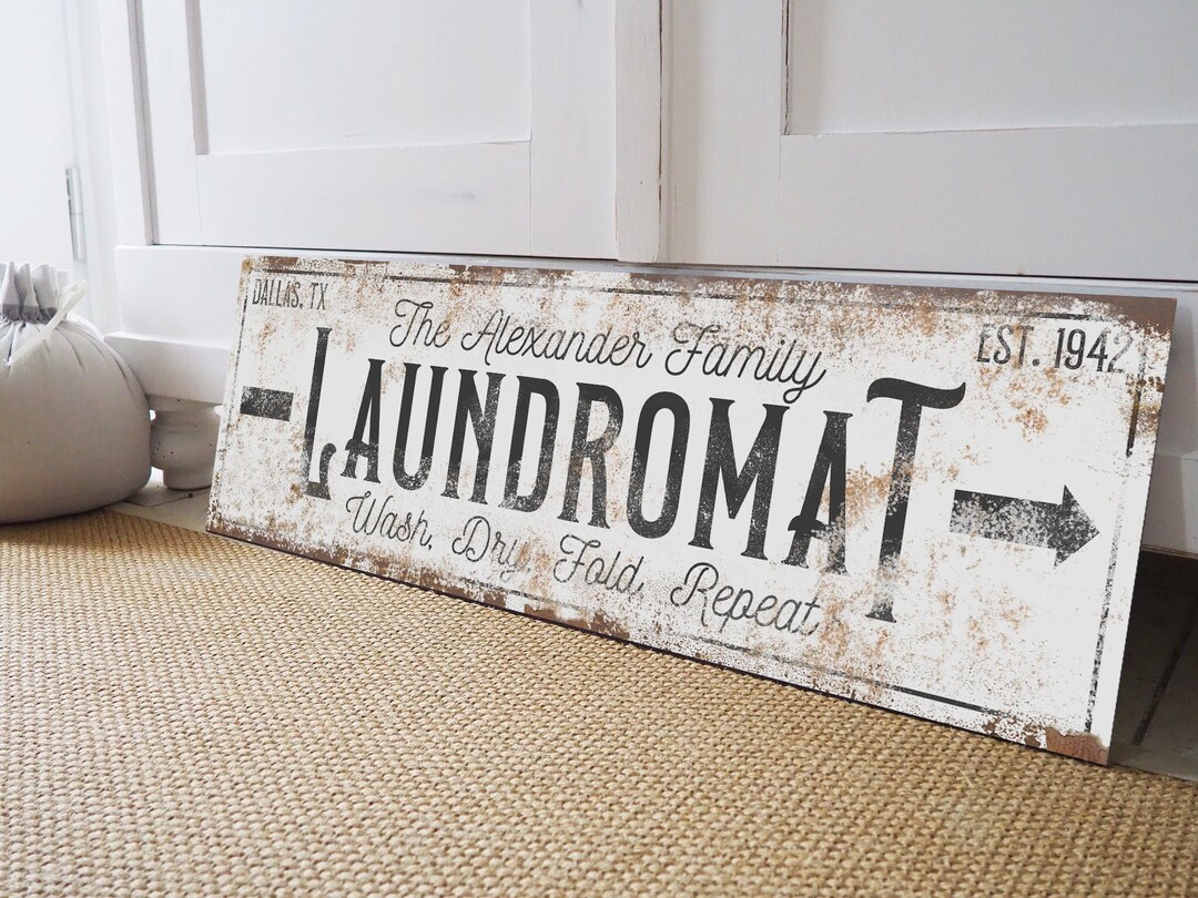Personalized Laundry Room Sign Farmhouse Laundry Room Decor Custom Gift ...
