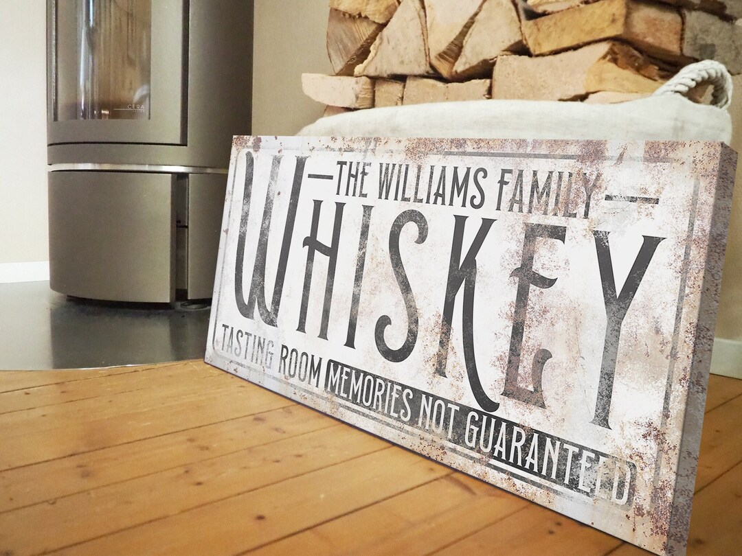Custom Whiskey Sign Basement Bar Decor Personalized Man Cave Drinking ...