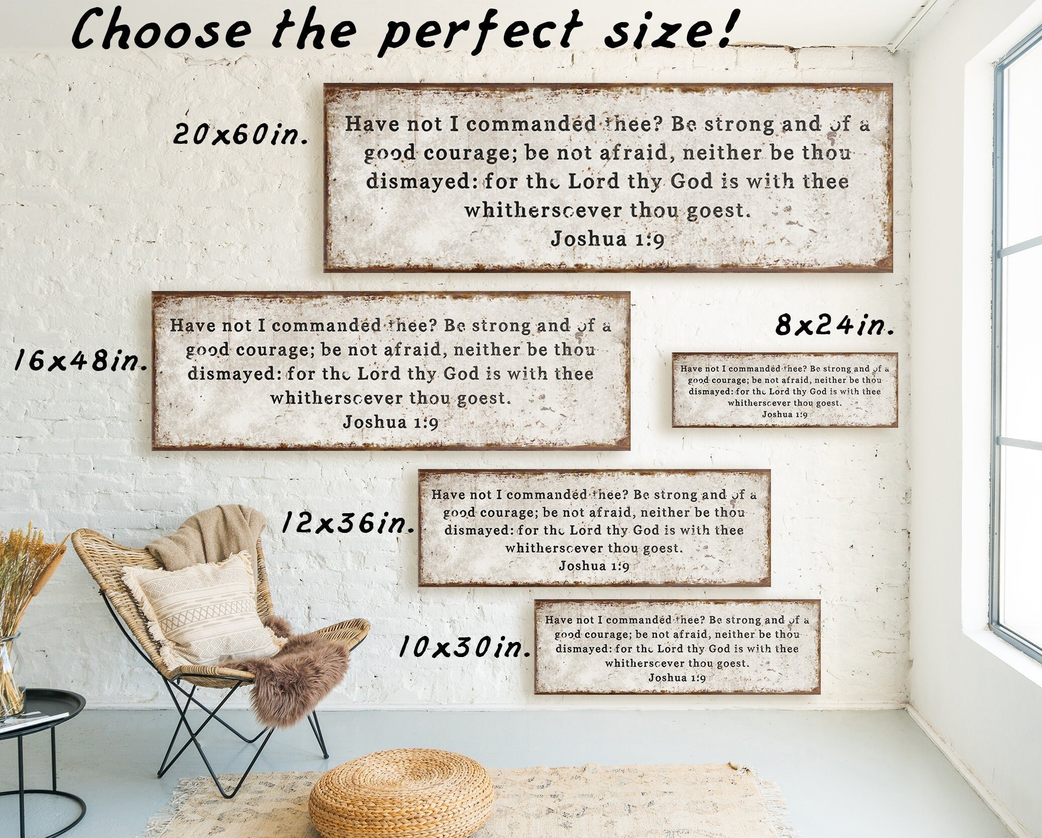 Custom Christian Wall Art Canvas Metal Wood Rustic Bible Verse Etsy