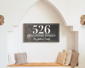 Custom Address Signs for Front Porch Outdoor Patio Street Name Number Sign Personalized Family Name House Sign Housewarming Realtor Closing