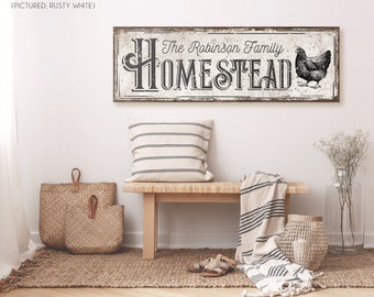 Personalized Farmhouse Sign With Family Name Rustic Homestead - Etsy
