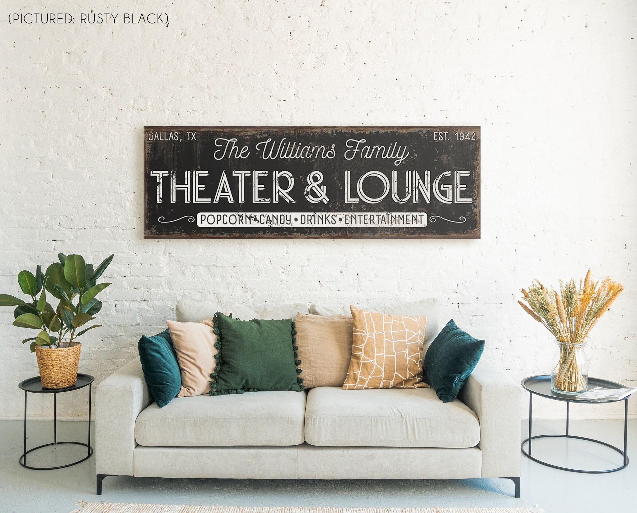 Personalized Home Movie Room Wall Art Theater and Lounge Sign - Etsy