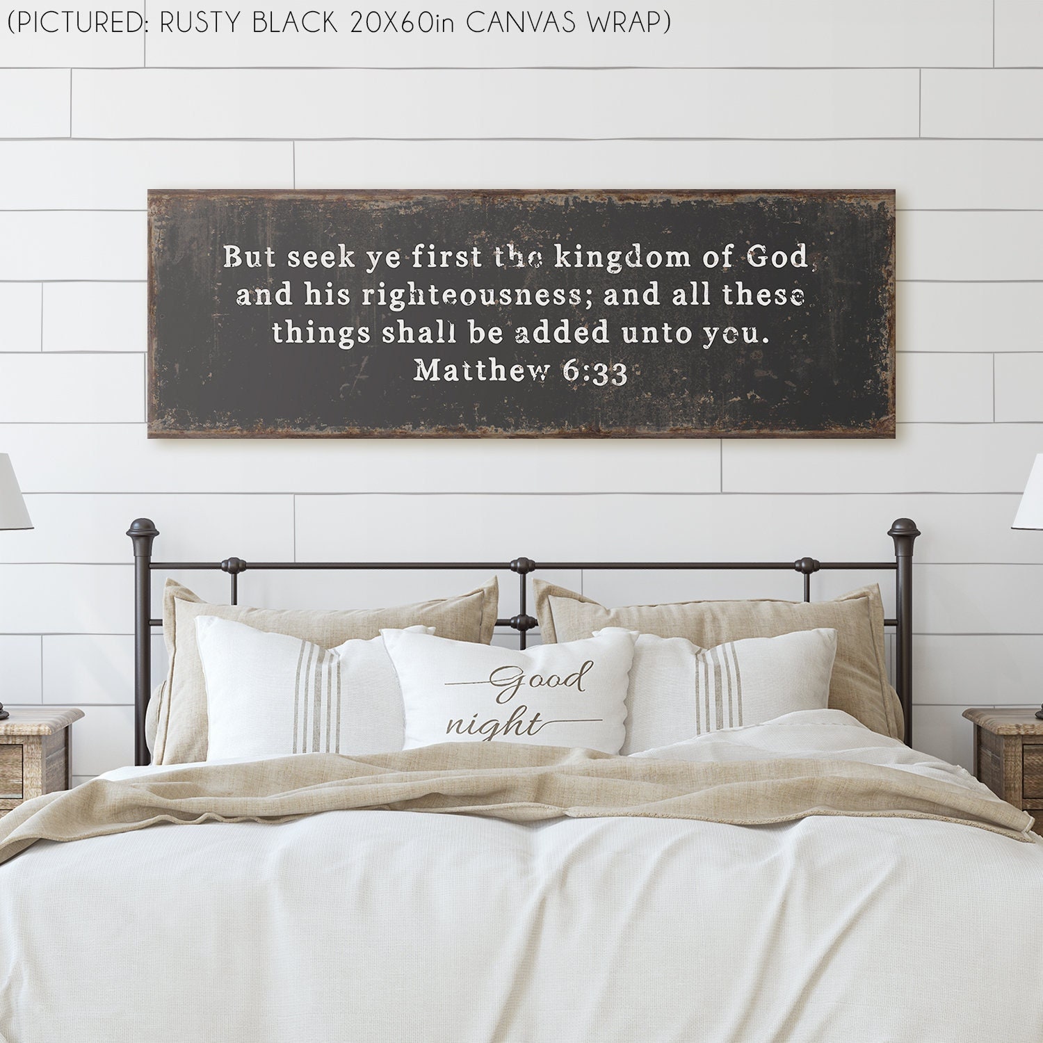 Custom Christian Wall Art Canvas Metal Wood Rustic Bible Verse Etsy