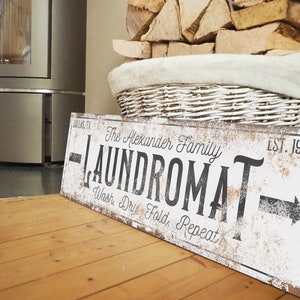 Personalized Laundry Room Sign Farmhouse Laundry Room Decor Custom Gift ...