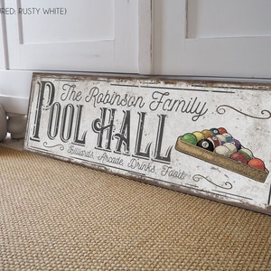 Pool Room Sign Custom Basement Bar Sign Billiards Wall Art Accessories Pool Hall Table Signs Personalized Man Cave Decor Game Room Garage