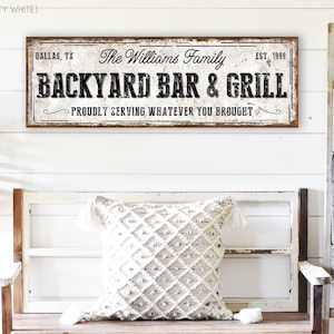 Personalized Patio Metal Sign - Best Gift For Couple - Backyard Bar & Grill main image 1