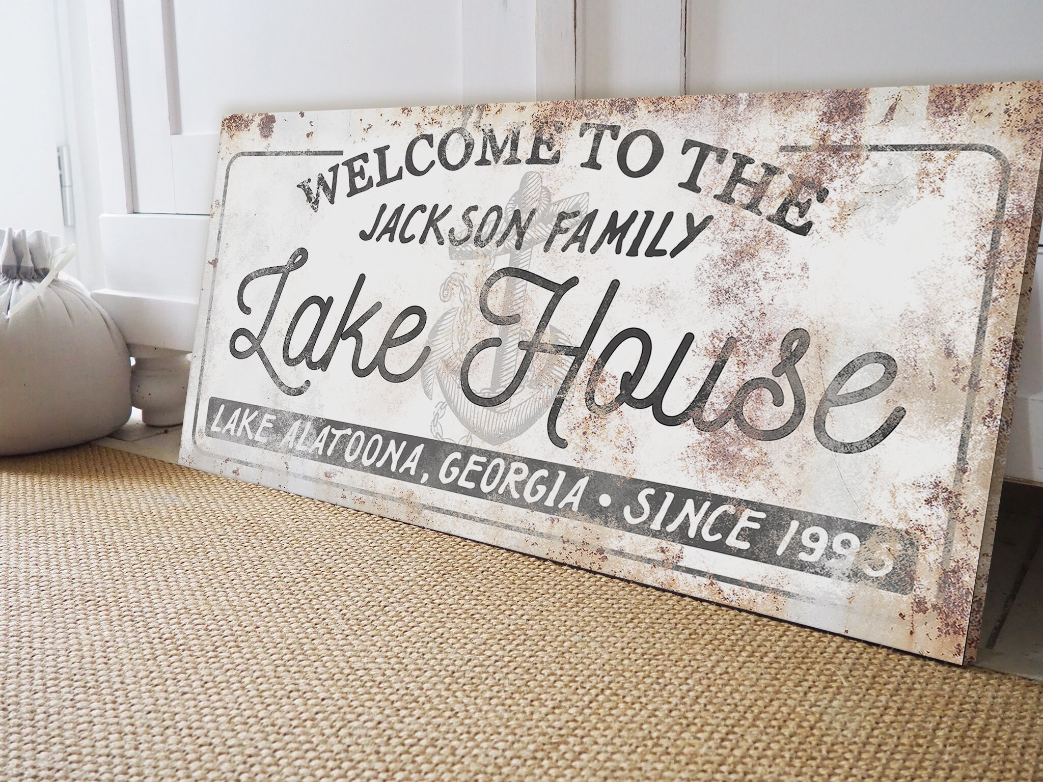 Personalized Family Lake Cabin Sign Vintage Lakehouse Signs Etsy