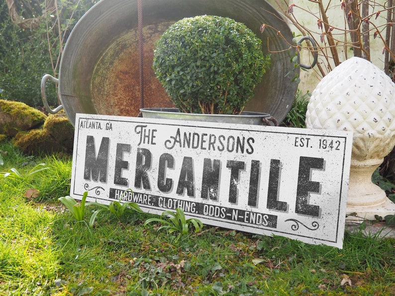 Personalized Mercantile Sign