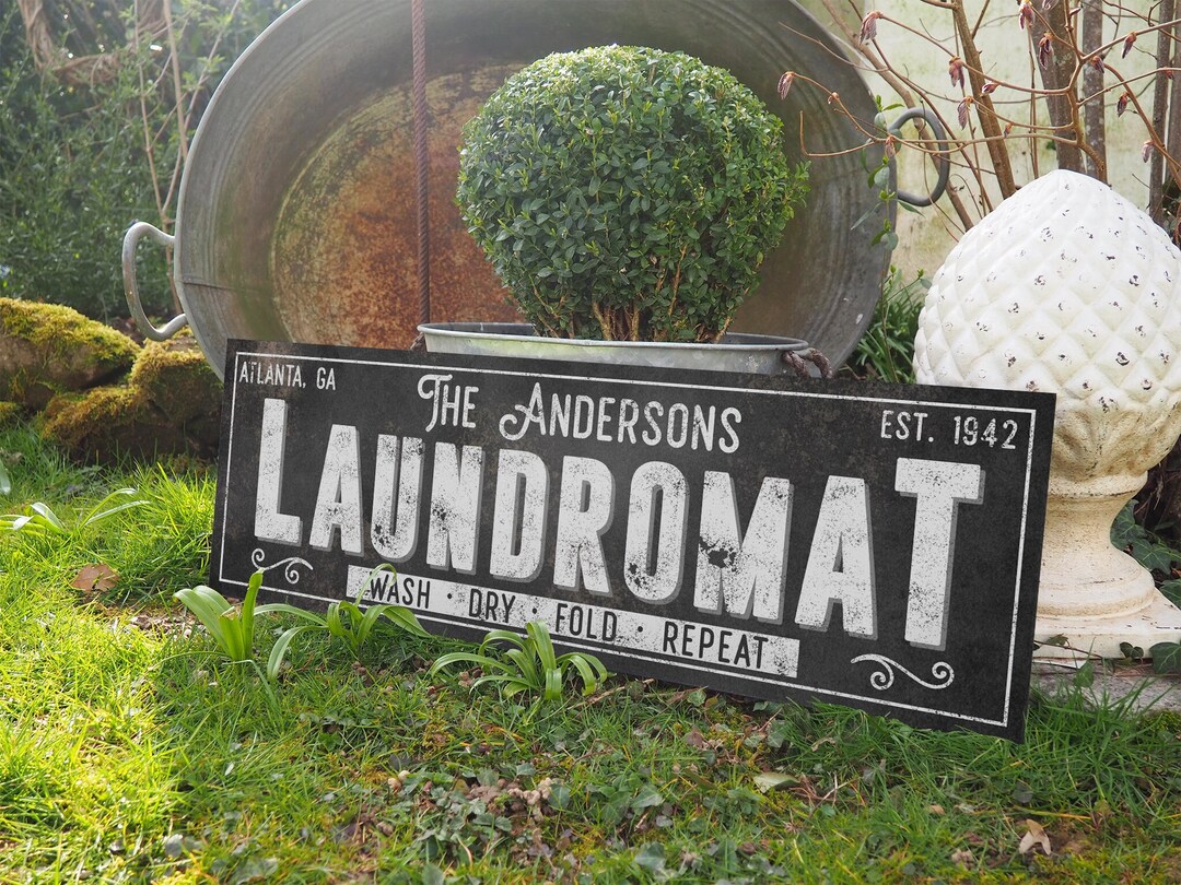 Custom Laundry Room Sign: Modern Farmhouse Decor, Personalized Family ...