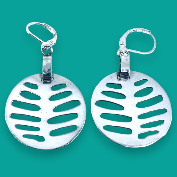 Robert Lee Morris, RLM Studio Modern Round Disc Earrings with Cutout Design, Pierced