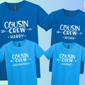 Peronalised Kids Cousin Crew T-Shirts | Matching Family | Sibling | Brother | Sister | Children | Baby | Toddler