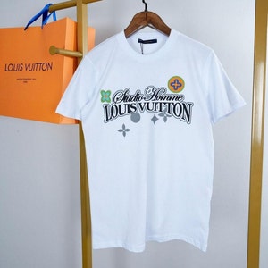 Louis Vuitton Men's XL Virgil Abloh 1990's Style Graffiti T-Shirt Tee Shirt