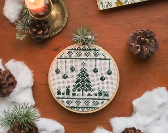 Christmas tree cross stitch pattern, Christmas ornament cross stitch pattern, small christmas cross stitch pattern, cross stitch pattern pdf