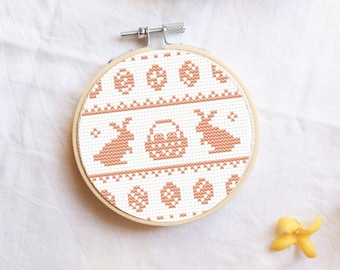 Easter cross stitch pattern, Easter bunny, small cross stitch pattern, mini cross stitch pattern, simple cross stitch pattern, pattern PDF