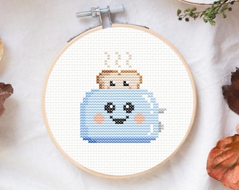Kitchen cross stitch pattern, diy home decor, toaster cross stitch pattern, food cross stitch pattern, cute cross stitch pattern pdf