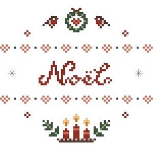 Custom cross stitch pattern, custom Christmas writing, Christmas ornament cross stitch pattern, cross stitch pattern pdf image 9
