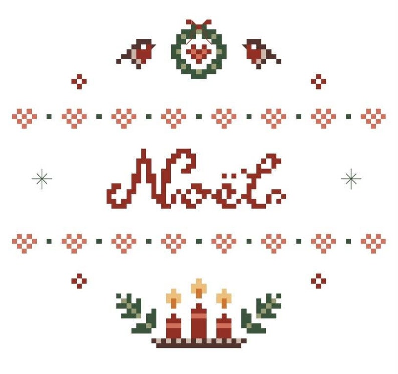 Custom cross stitch pattern, custom Christmas writing, Christmas ornament cross stitch pattern, cross stitch pattern pdf image 9