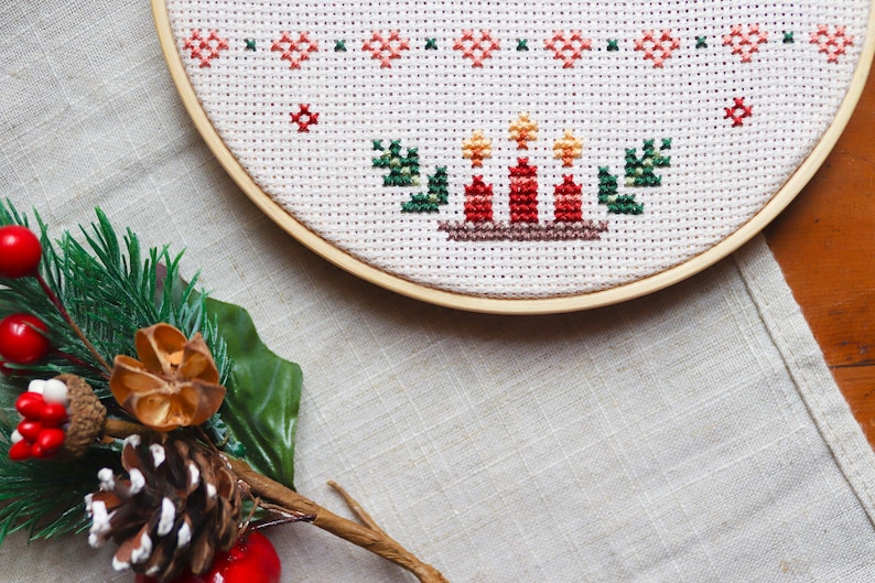 Custom cross stitch pattern, custom Christmas writing, Christmas ornament cross stitch pattern, cross stitch pattern pdf image 3